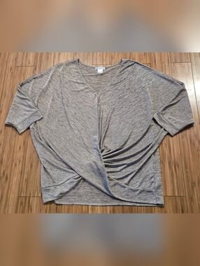 Venus Short-Sleeve Twist Front V-Neck Top